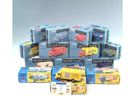 Corgi boxed Golden Oldies and Archive Series Die Cast Vans and Trucks.Lot comprises 15 boxed examples in very good condition.