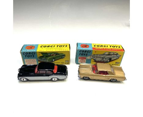 Boxed Corgi Toys (x2).Comprising: no.224 Bentley Continental Sports Saloon - mint noxed but car has evidence of a sticker pre