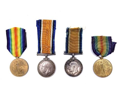 1st World War pairs (x 2)Comprising a) British War Medal and Victory Medal awarded to 88697 Private C. Flower Liverpool Regim