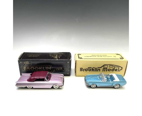 Brooklin Boxed 1:43 Scale Models.Comprising 1960 Ford Sunliner ref BRK 37 plus 1968 Ford Mustang Convertible Conversion by Mo