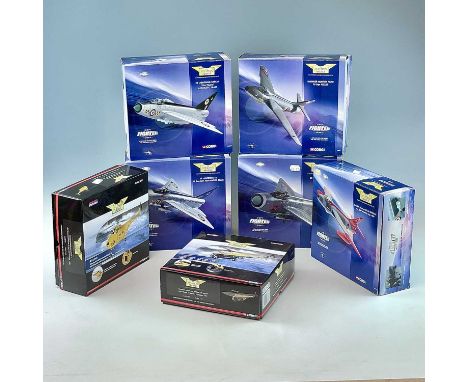 Corgi Aviation Archive Scale 1:72.Comprising 7 boxes:Hawker Hunter FGA9 (ref no. 49801).Hawker Hunter F.MK 6A XF418/16 (ref n