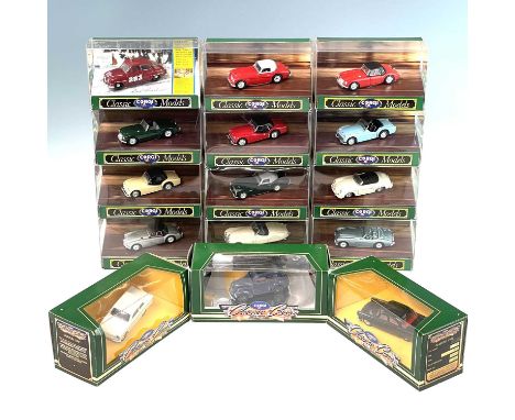 Corgi boxed Classic Die Cast Model Cars.Comprising 15 boxed examples in very good condition.Lot includes: Lotus Cortina, Triu