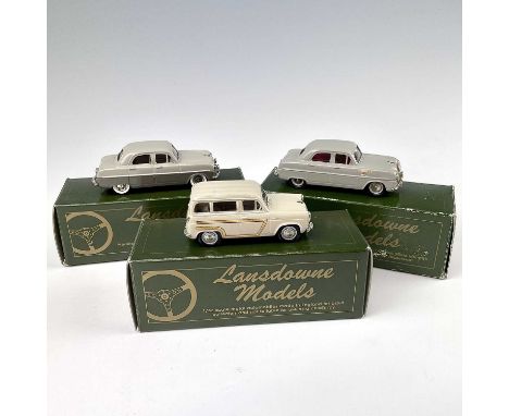 Lansdowne Models 1:43 Scale.1953 Ford Zephyr Six Monte Carlo Winner 1953 (LDM 7X) plus 1954 Ford Zephyr Zodiac (LD 7 1954) pl