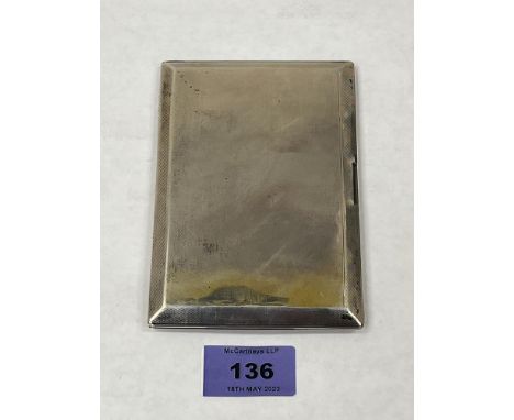 A George V silver engine turned cigarette case. London 1931. 5¼' high. 5ozs 12dwts