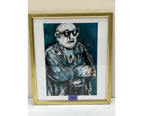 MANNER OF PAUL GERCHICK Portrait of an old man. Bears a signature. Watercolour and gouache. 11' x 8'