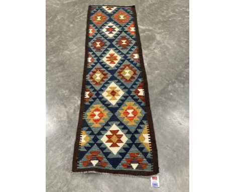 A Maimana Kilim carpet runner. 2m x 0.59m