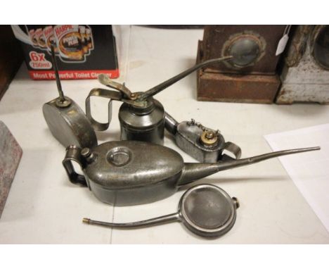 Five Small Vintage Oil Cans
