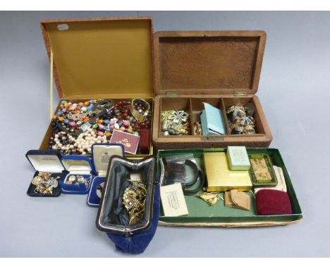 Large group of vintage costume jewellery & wristwatches