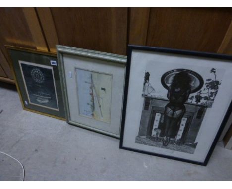 Framed & glazed Emilie Tomanova signed ltd edn no 96/100 together with a framed & glazed Charles Roff photographic print 'The