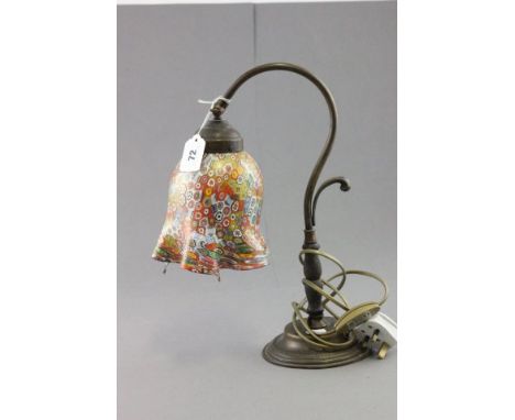 Table lamp with adjustable glass Millefiori Murrine shade