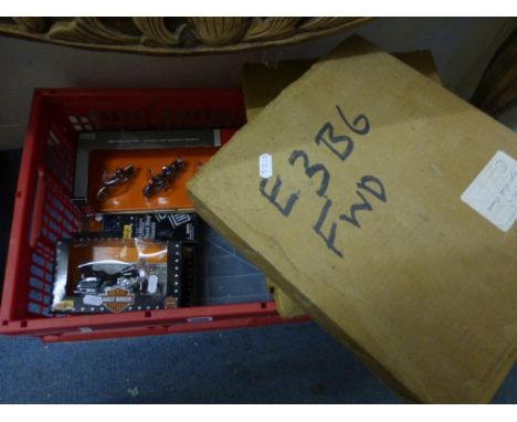 Quantity of boxed model vehicles including Cars, Lorries and Harley Davidson Motorcycles