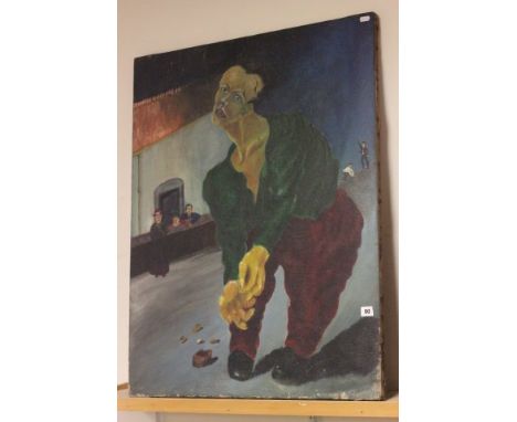 Early 20th Century portrait of a dwarf being ridiculed (thought to be Scottish) 
