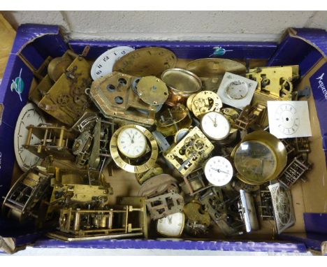 Large Quantity of Vintage Clock Parts and Faces