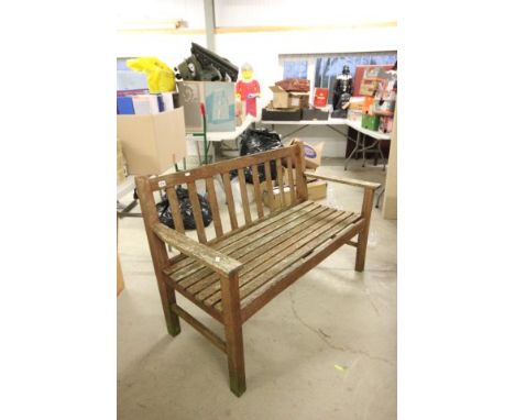 Wooden garden bench