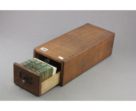 Vintage oak Doctor's filing case with original name dividers