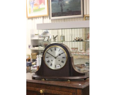 British (XL) chiming mahogany mantel clock
