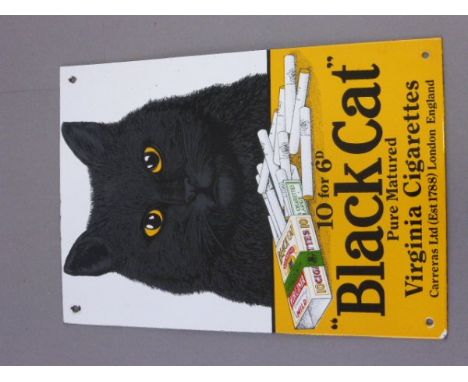 Replica 'Black Cat Cigarettes' enamel sign