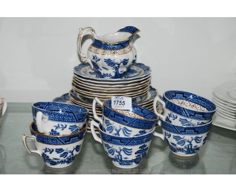 A Booths 'Real Old Willow' pattern part tea service