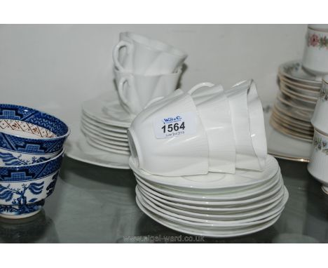 A white Shelley part Tea Service reg'd no. 272101