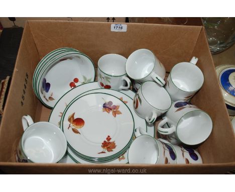 A quantity of Royal Worcester 'Evesham Vale' microwave and dishwasher safe items including eight mugs, four cups, five saucer