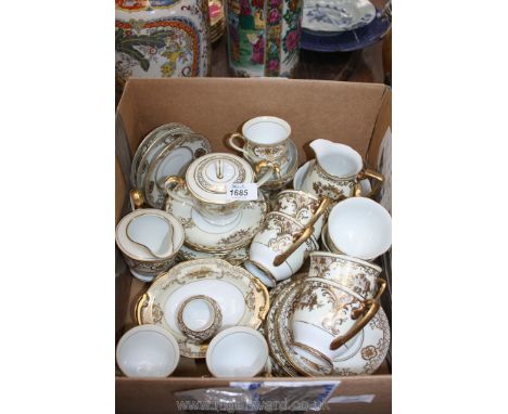 Two Noritake part Teasets, both with gilt decoration