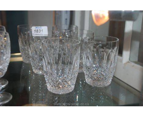 Six Waterford crystal glass Tumblers