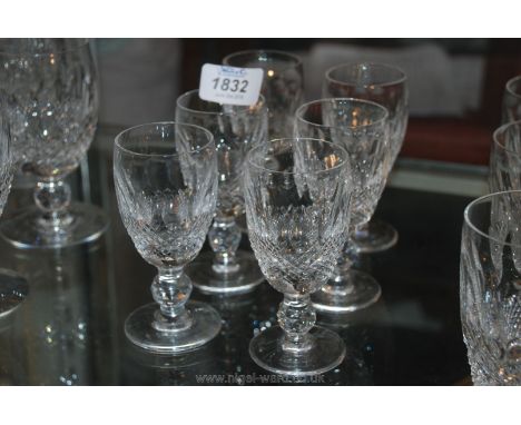 Six Waterford crystal glass liqueur Glasses