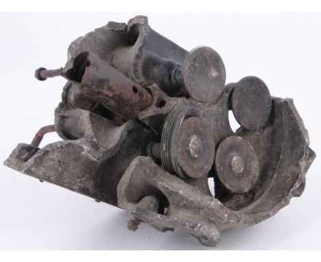 Part of an engine block of a Messerschmitt 109,
shot down over Paddock Wood 1940, and Victory bell.