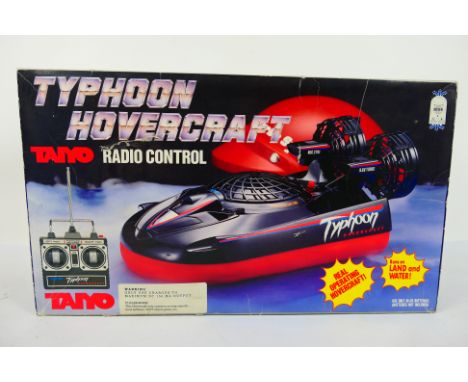 Taiyo - A boxed vintage 1988 Taiyo 'Typhoon Hovercraft'. The craft comes with rubber skirt plus controller and appears to be 