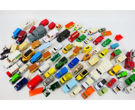 Matchbox - Corgi - Majorette - Lledo - An unboxed group of playworn diecast model vehicles in several scales. Lot includes Ma