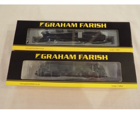 Graham Farish by Bachmann - two N Gauge model locomotives comprising steam loco with tender 'The Glasgow Highlander' op no 45