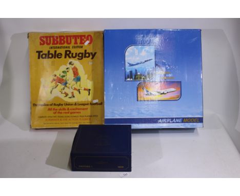 Subbuteo - Book on Aircraft - Oxford - American. A boxed vintage Subbuteo Table Rugby, International Edition. The Replica of 