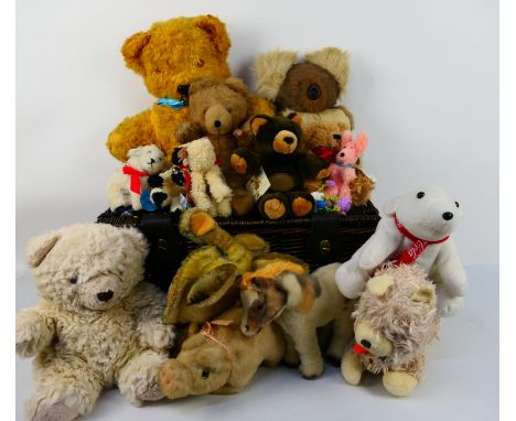 Bears - Stuffed Toys. A miscellany of bears and other plush toys appearing in VG condition, could benefit from a clean. House