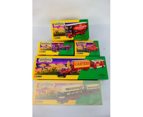 Corgi Classics - Five boxed Limited Edition diecast model vehicles from the Corgi Showmans' series. Lot includes #16101 Scamm