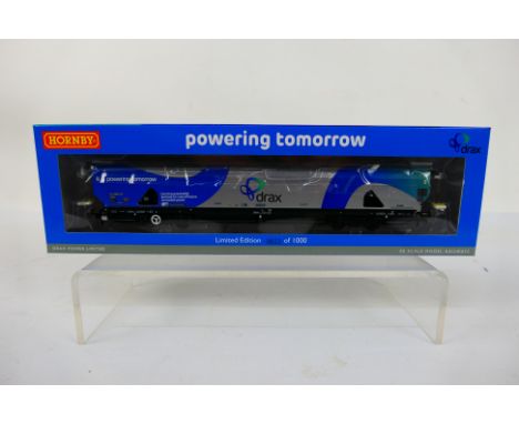 Hornby - A boxed limited edition OO gauge Drax Biomass Swoosh Wagon. # R6723. This is number 822 of only 1000 produced. The m