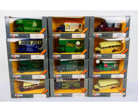 Corgi Classics - 12 boxed diecast Corgi Classic Bedford diecast model vehicles. Lot includes C953/6 Bedford Pantechnicon 'Duc