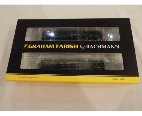 Graham Farish by Bachmann - an N Gauge model 2-Car DMU, Class 101, BR green livery # 371-504, 6 DCC, appears mint in original