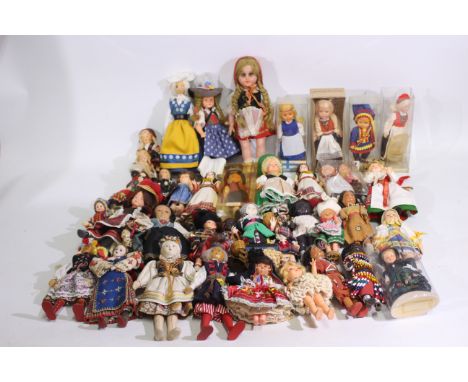 Costume Dolls - A collection of mostly vintage costume dolls including some in Norwegian costume and similar others. They sho