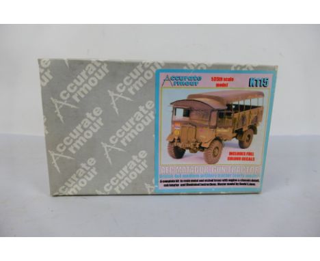 Accurate Armour - A boxed 1:35 scale Accurate Armour K115 AEC Matador Gun Tractor. The  resin, metal and photoetched kit come