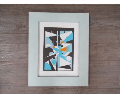 SPATE HUNTERMANN (ROBERT HUNT 1934-2014) A framed and glazed collage titled "Circle Fiat". Signed and labelled verso. Image s