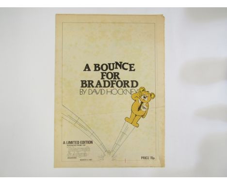 David Hockney - A Telegraph and Argus "A Bounce for Bradford" limited edition newspaper, March 3rd 1987, includes the Februar