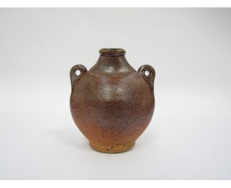 JOHN LEACH (b.1939) A stoneware studio pottery vessel with impressed potters personal and Muchelney pottery stamp seals, date