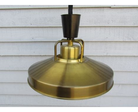 A Danish ceiling light, brassed metal with push pull fitting 40cm diameter 