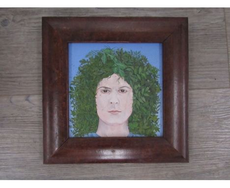 JAMES M. GRAINGER (b.1956) A framed oil on board titled 'Human Hedgerow', portrait of Marc Bolan. Signed verso and dated 1992