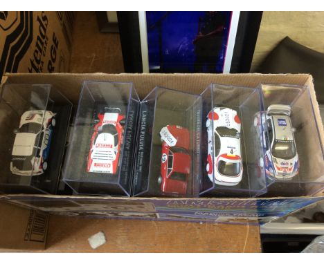A box of model cars.