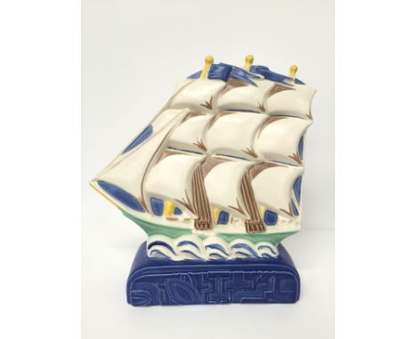 A modern Poole Pottery Studio model of a galleon (26cm).