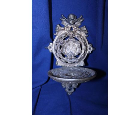 A Victorian gilt metal wall shelf/candle shelf 