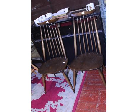 Two Ercol vintage dining chairs. No postage. 