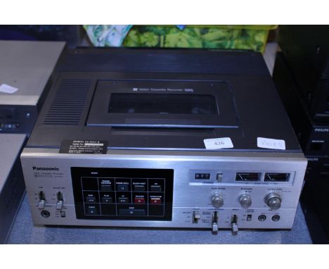 A Panasonic video cassette recorder. 
