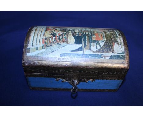 An Italian made wooden trinket box 